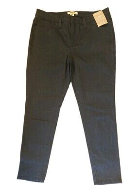 Madewell Nwt 9" Mid Rise Roadtripper Skinny Black Jeans 31P Womens